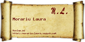 Morariu Laura névjegykártya
